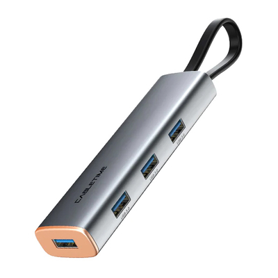 Product USB Hub Cabletime USB-C CT-HUBP4, 4x USB θύρες, 5Gbps, γκρι base image