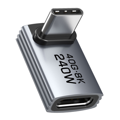Product Αντάπτορας USB-C Cabletime CT-OTG42-AG, γωνιακός, USB4, 240W, 40Gbps, 8K, γκρι base image