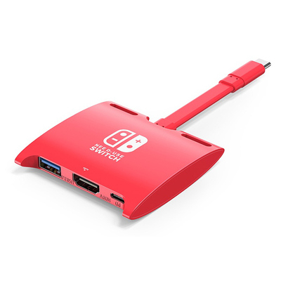 Product USB-C Hub SHUB31 για Nintendo Switch, USB/HDMI 4K/USB-C PD 100W, κόκκινο base image