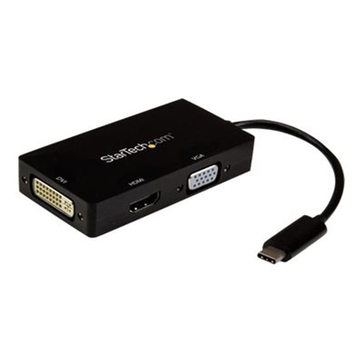 Product Docking station StarTech.com - 4K 30 Hz - USB C to HDMI / DVI / VGA - USB Type C adapter - USB-C dongle - external video adapter base image