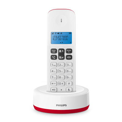 Product Ασύρματο Τηλέφωνο Philips D1611R/GRS Κόκκινο (Ελληνικό Μενού) με ανοιχτή ακρόαση, και 50 μνήμες base image