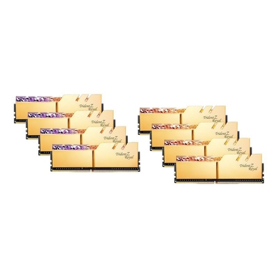 Product Μνήμη RAM Σταθερού DDR4 64GB G.Skill Trident Z Royal Series Kit - 8 x 8GB - DIMM 288-PIN - 3600 MHz / PC4-28800 base image