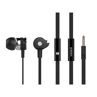 Product Handsfree Ακουστικά Celebra με μικρόφωνο D1 on/off 10mm 1.2m Flat Black base image