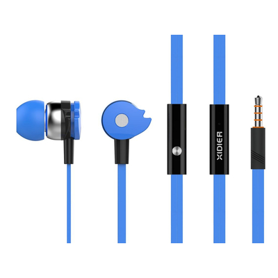 Product Handsfree Ακουστικά Celebra με μικρόφωνο D1 on/off 10mm 1.2m Flat Blue base image