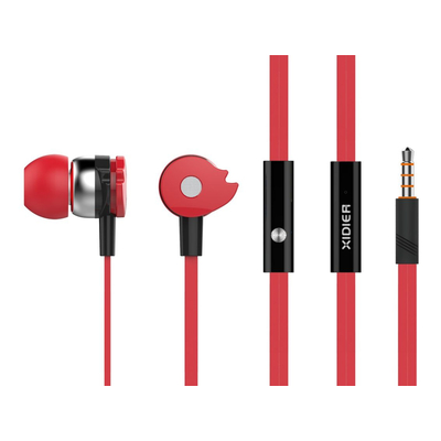 Product Handsfree Ακουστικά Celebra με μικρόφωνο D1 on/off 10mm 1.2m Flat Red base image