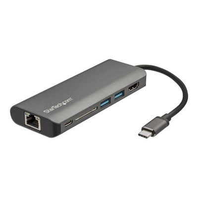 Product Docking Station StarTech.com USB C Multiport Adapter with HDMI - 4K - SD Card Reader - USB C to USB 3.0 Hub - 2x USB-A 1x USB-C - 60W PD 3.0 base image