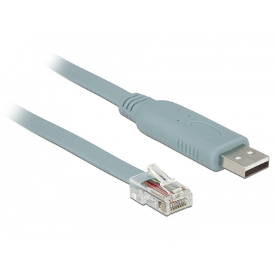 Product Καλώδιο USB Delock USB2.0/A St > RS232 RJ45 St 1.0m gray base image