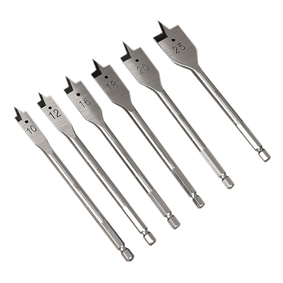 Product Τρυπάνια Deli Φτερού DH-Mbz006-Ed1 για Ξύλο, Χάλυβας 10/12/16/18/20/25Mm, Εξάγωνο, 6Τμχ base image
