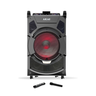 Product Karaoke Akai DJ-S3HB με μίκτη με 2xBluetooth, 2xUSB, 2xSD, 2xAUX, 2xFM, 2xLED, TWS, 2 υποδοχές για μικρόφωνο, 220W base image