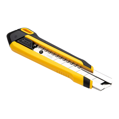 Product Deli Πλαστικό Κοπίδι Με Ασφάλεια Dl025, 25mm, Κίτρινο base image