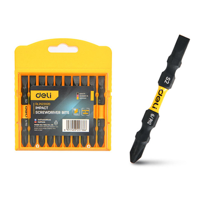Product Μύτες Κατσαβιδιού Deli Dl252202D για Δραπανοκατσάβιδο, Διπλή Sl6/Ph2X65Mm, 10Τμχ base image