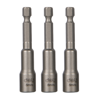 Product Σετ Καρυδάκια Deli Dl4808T για Δραπανοκατσάβιδο, Μαγνητικά, 8Mm, Εξάγωνα, 3Τμχ base image