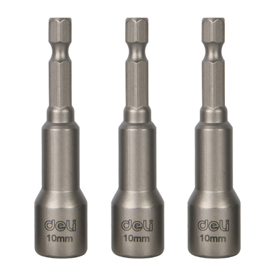 Product Σετ Καρυδάκια Deli Dl4810T για Δραπανοκατσάβιδο, Μαγνητικά, 10Mm, Εξάγωνα, 3Τμχ base image