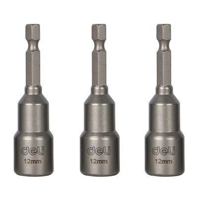 Product Σετ Καρυδάκια Deli Dl4812T για Δραπανοκατσάβιδο, Μαγνητικά, 12Mm, Εξάγωνα, 3Τμχ base image