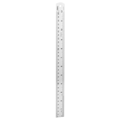 Product Μεταλλικός Χάρακας Deli Dl8030Y, Ανοξείδωτο Ατσάλι, 12"/30cm, Ασημί base image