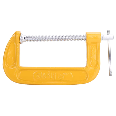 Product Deli Σφιγκτήρας Τύπου C Dl-G205 Με Μέγιστο ʼνοιγμα 125mm, Κίτρινος base image
