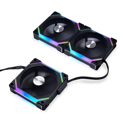 Product Case Fan 12cm Lian Li UNI FAN SL V2 120 BLACK aRGB PWM 2000RPM (3pcs) with controller base image