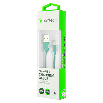 Product Καλώδιo USB Lamtech Data Micro 1m GREEN base image