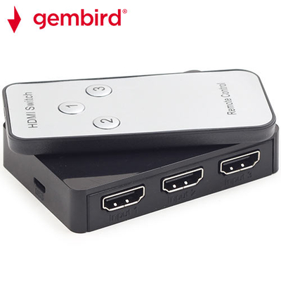 Product HDMI Switch Gembird HDMI INTERFACE SWITCH, 3 PORTS base image