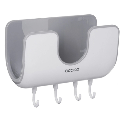 Product Βάση Τοίχου Ecoco για κουζίνα E1813, 20 x 9.5 x 12.5cm, λευκή-γκρι base image