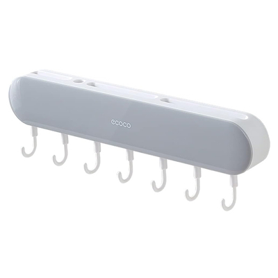 Product Κρεμάστρα Κουζίνας Ecoco E2027 με 7 Γάντζους, 3.8X6X30cm, Γκρι base image