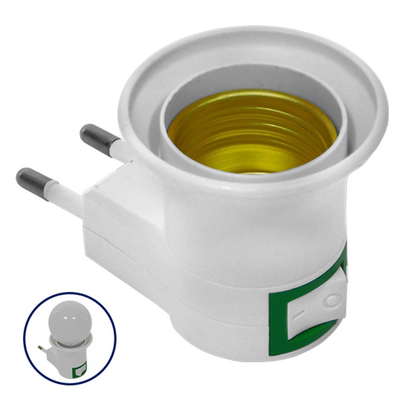 Product Ντουί Ρεύματος Powertech E27-021 με Διακόπτη, E27 Υποδοχή, Λευκό, 5τμχ base image