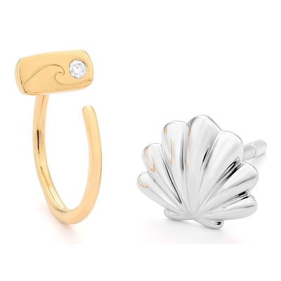 Product Γυναικεία Σκουλαρίκια Secrecy E8215Cdaww900 (1,5cm) από Ασήμι Golden base image