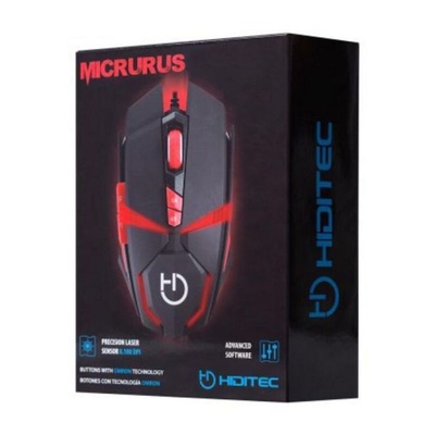 Product Ποντίκι για Gaming Hiditec Micrurus 8100 dpi Μαύρο Κόκκινο base image