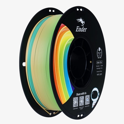 Product Filament Creality EN-PLA+ Rainbow Ender 3D Printer Strength 34MPA Bend 77MPa 1 kg Spool1.75 33010103 base image