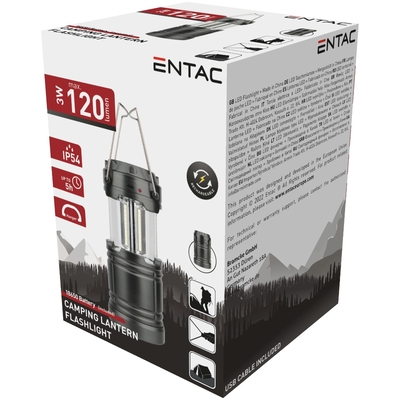 Product Φακός Camping Entac Ηλιακός Πλαστικός 5v με 18650 (Περιλαμβ.) base image