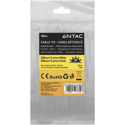 Product Δεματικά Καλωδίων Entac ECT-3.6-300-W ʼσπρο base image