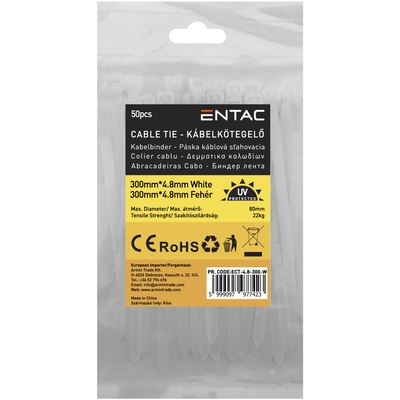 Product Δεματικά Καλωδίων Entac ECT-4.8-300-W ʼσπρο base image