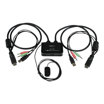 Product KVM Switch StarTech 2 Port USB HDMI with Audio and Remote Switch base image