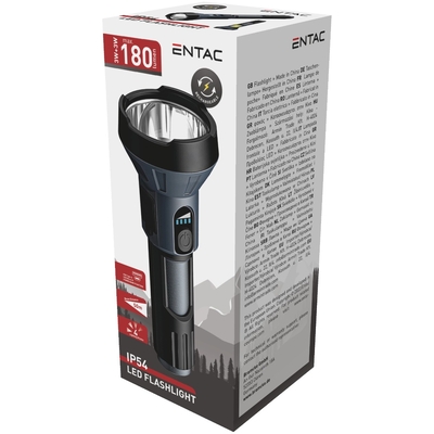 Product Φακός LED Entac Επαναφορτιζόμενος με Power Bank base image
