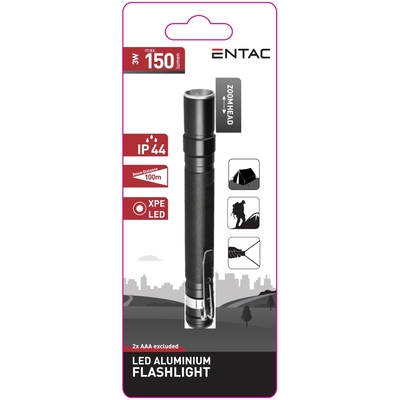 Product Φακός LED Entac Zoom Αλουμινίου Κλίπ 3W base image
