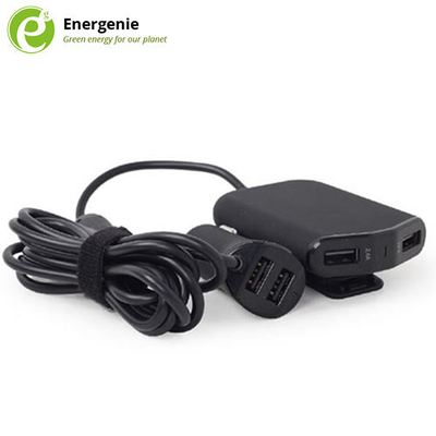 Product Φορτιστής Αυτοκινήτου Energenie 4-PORT FRONT and BACK SEAT 9,6A Black base image