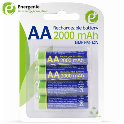 Product Επαναφορτιζόμενες Μπαταρίες Energenie AA INSTANT READY to USE 2000MAH 4PCS base image