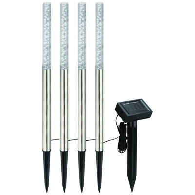 Product Ηλιακά Φωτιστικά Entac Κήπου 47cm Stainless Steel 4 LED base image