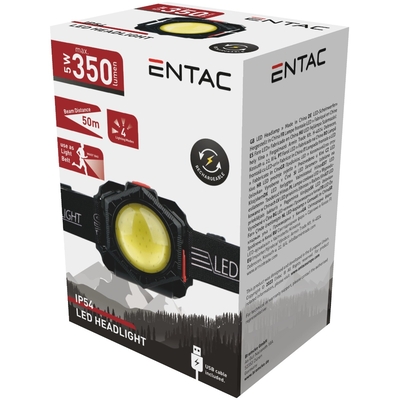 Product Φακός Κεφαλής Entac Πολυλειτουργικός Επαναφορτιζόμενος base image