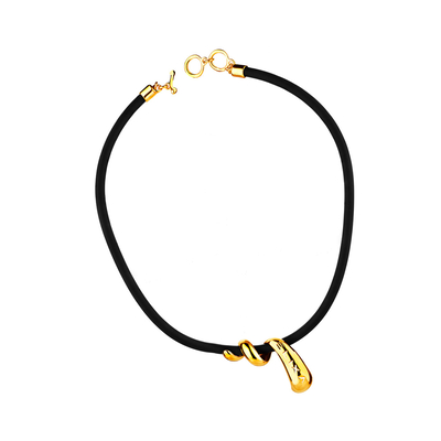 Product Γυναικείο Κολιέ Elixa El127-1868 (50cm) Latin, Καουτσούκ Golden base image