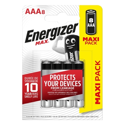 Product Αλκαλικές Μπαταρίες Energizer Max AAΑ (8 τμχ) base image