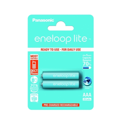 Product Επαναφορτιζόμενες μπαταρίες Panasonic ENELOOP AAA 550mAh (2τμχ) base image