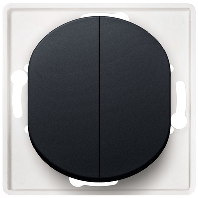 Product Διακόπτης Τοίχου EON E606.E1 Serial without cover frame, soft-touch black base image