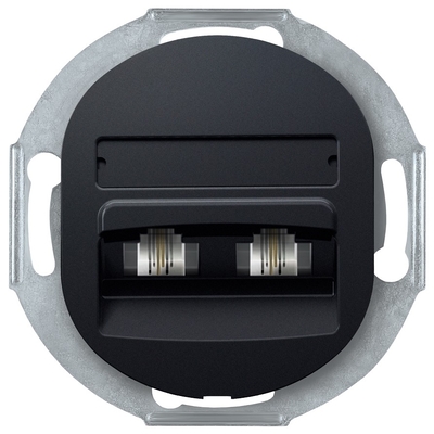 Product Πρίζα Τηλεφώνου EON E613.E1 Double without cover frame 2xRJ12 6/4 Cat 3, soft-touch black base image
