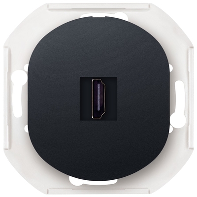 Product Πρίζα EON E6163.E1 HDMI/HDMI Keystone without cover frame soft-touch black base image