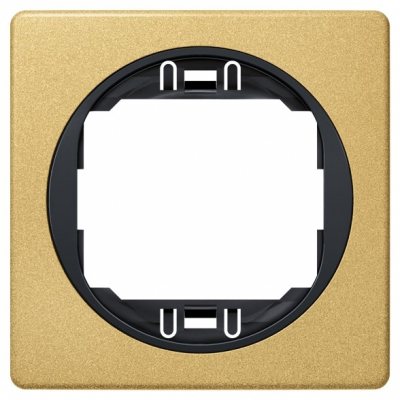 Product Πλαίσιο Διακόπτη EON E6801.GE One-gang 80x80, gold with black holder base image