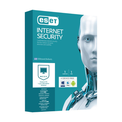 Product Eset Internet Security, 1 άδεια χρήσης + δωρεάν για 1 συσκευή, 1 έτος base image