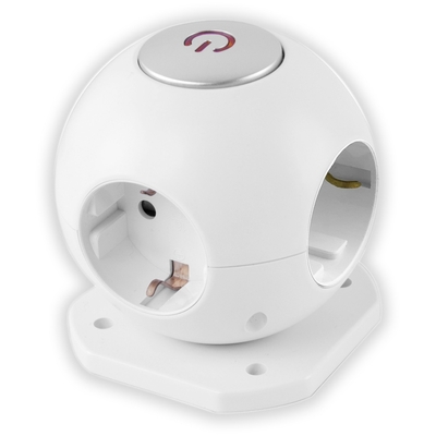 Product Πολύπριζο Entac 4 Θέσεων Με Διακοπτή Μπάλα 3G1.5 1.5m base image