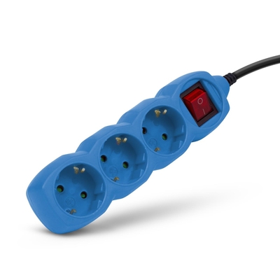 Product Πολύπριζο Entac 3 Θέσεων Με Διακόπτη 3x1.0mm 1.5m Μπλέ base image