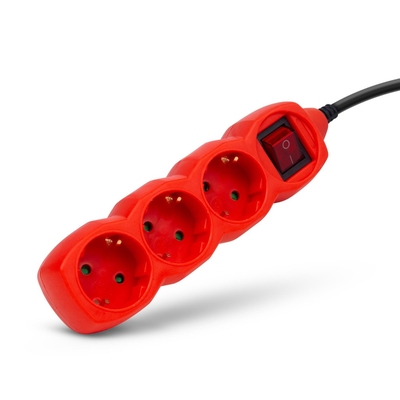 Product Πολύπριζο Entac 3 Θέσεων Με Διακόπτη 3x1.0mm 1.5m Κόκκινο base image